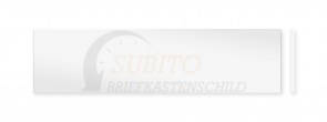 Briefkastenschild Renz 100 x 25 x 0,8 Kunststoff weiss